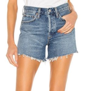 Agolde Parker Long Shorts- Skywave